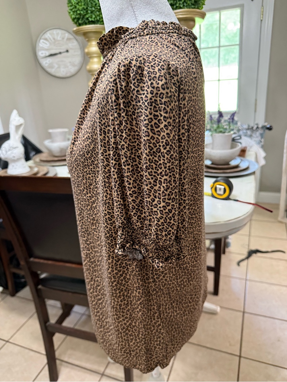 Amazon Essentials Leopard Print Top in Tan and Black - Picture 4 of 6